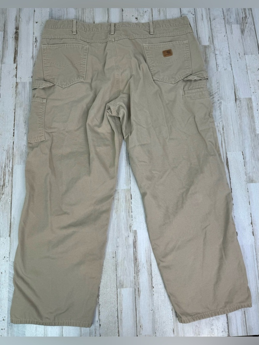 Carhartt Men's Tan Carpenter Cargo Tan Pants Size 44x31 Loose Fit - Picture 8 of 10